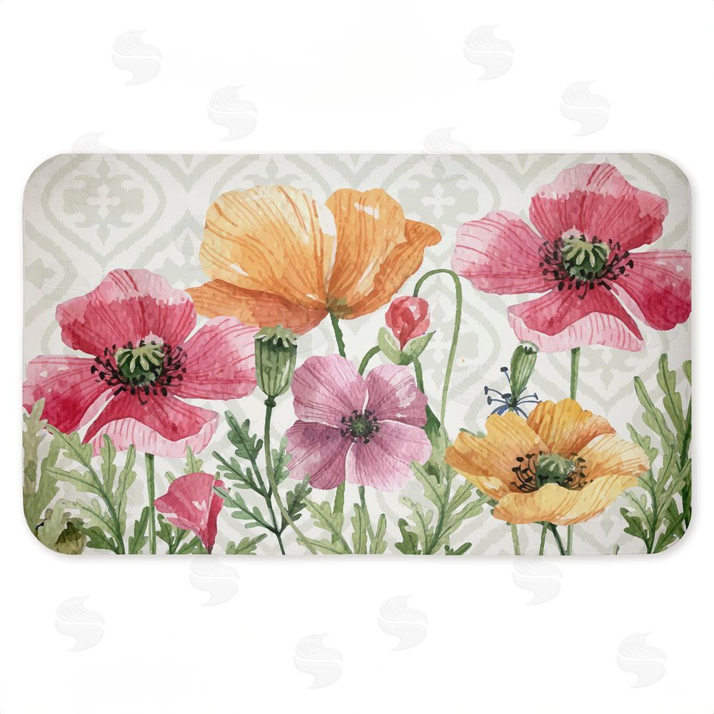 Kim Allen Poppy Place on Geometric Kitchen Floor Mat