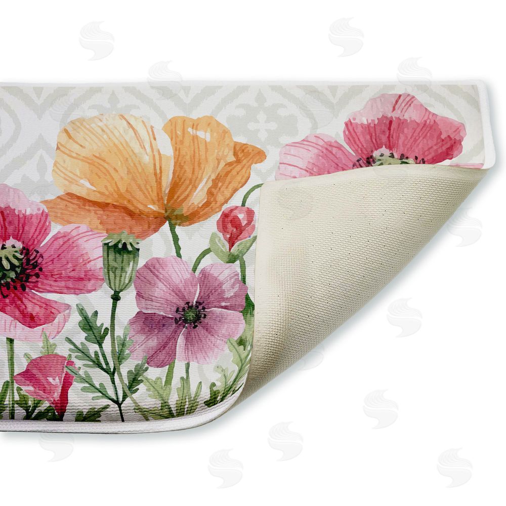 Kim Allen Poppy Place on Geometric Plush Bathroom Floor Mat