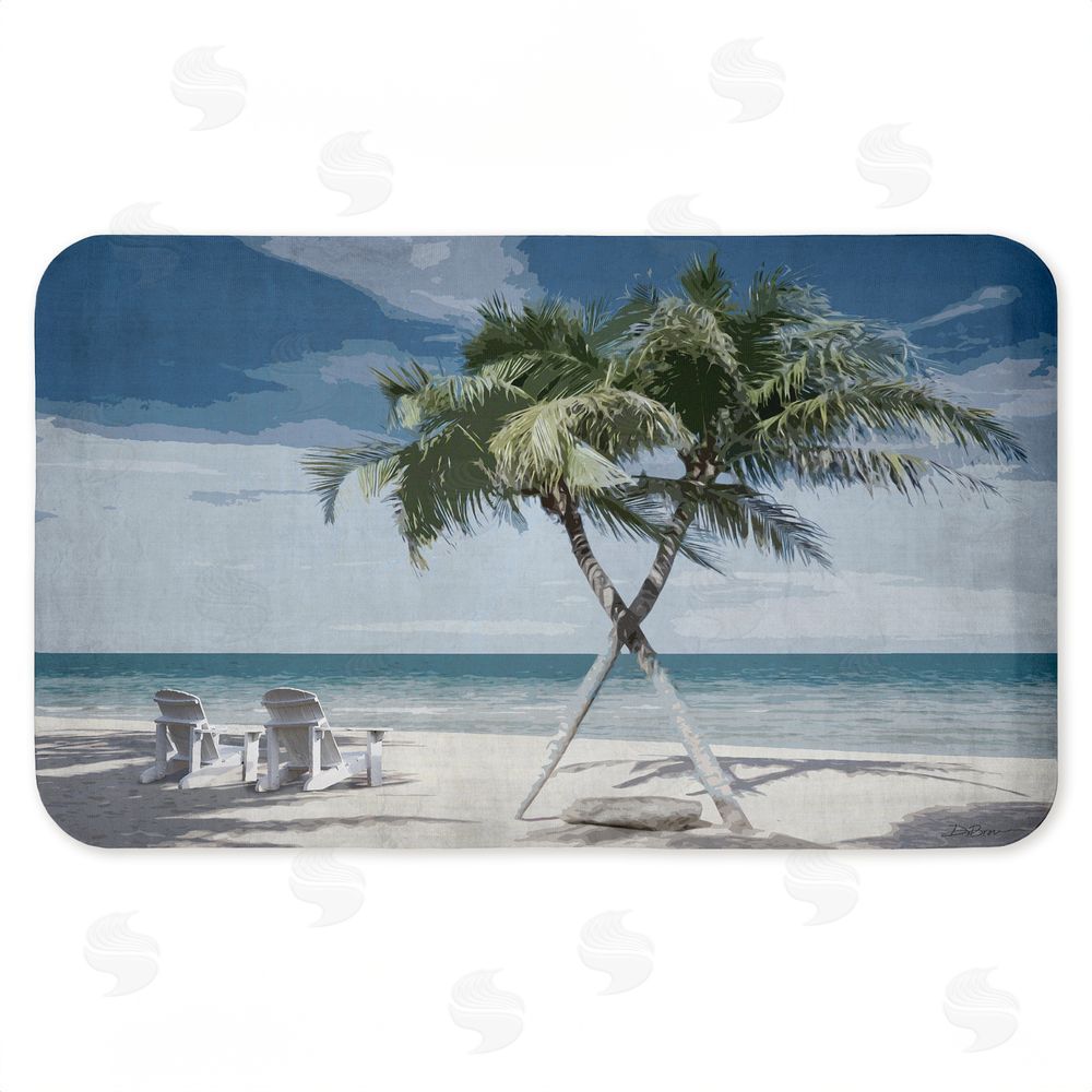 Denise Brown X Marks The Spot Palms Kitchen Floor Mat