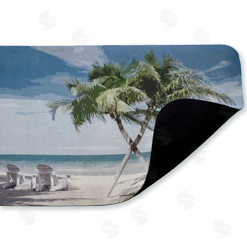 Denise Brown X Marks The Spot Palms Kitchen Floor Mat
