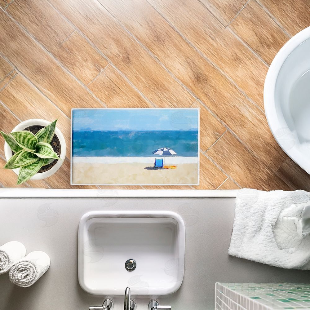 Jeff Pica Sunny Beach Day Seat Plush Bathroom Floor Mat