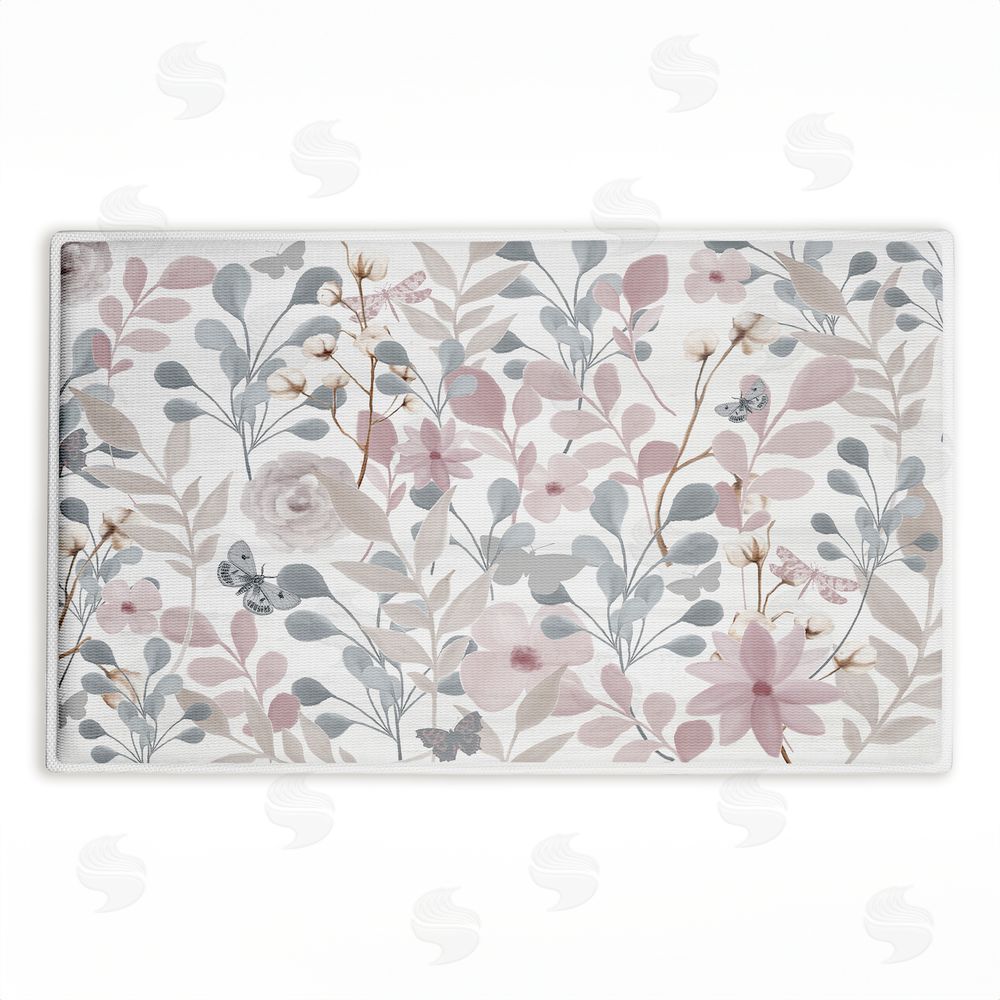 Kim Allen Wildflower Hope Botanicals Plush Bathroom Floor Mat