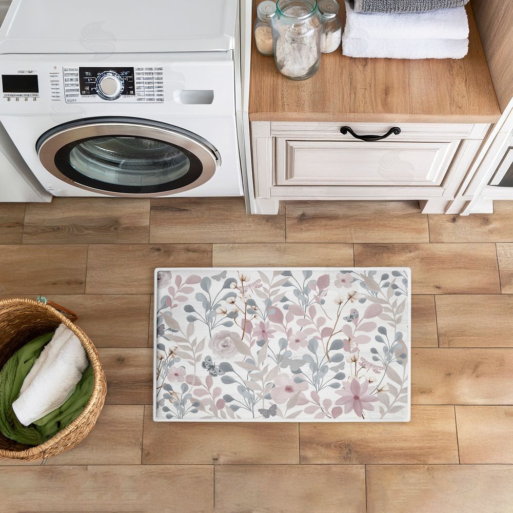 Kim Allen Wildflower Hope Botanicals Plush Bathroom Floor Mat