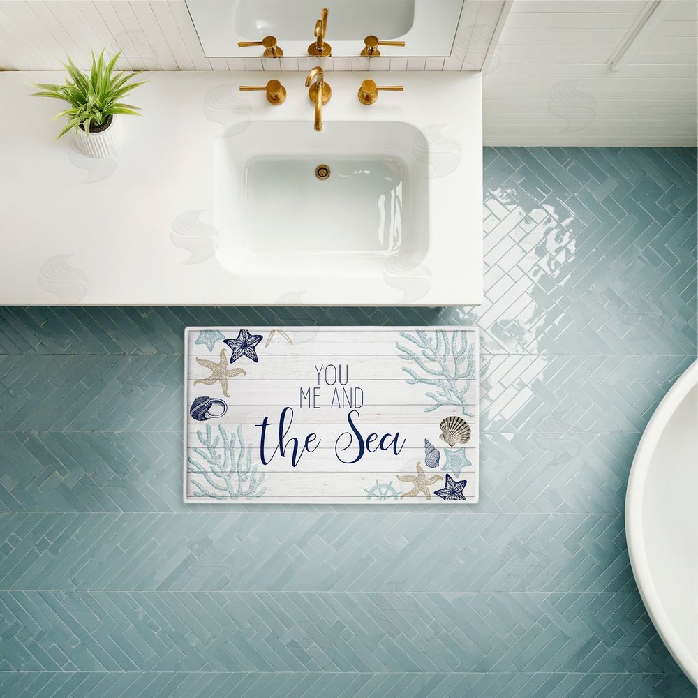 Kim Allen You Me & The Sea Plush Bathroom Floor Mat