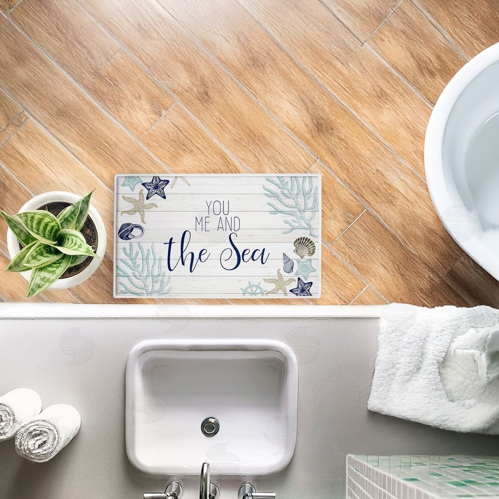 Kim Allen You Me & The Sea Plush Bathroom Floor Mat