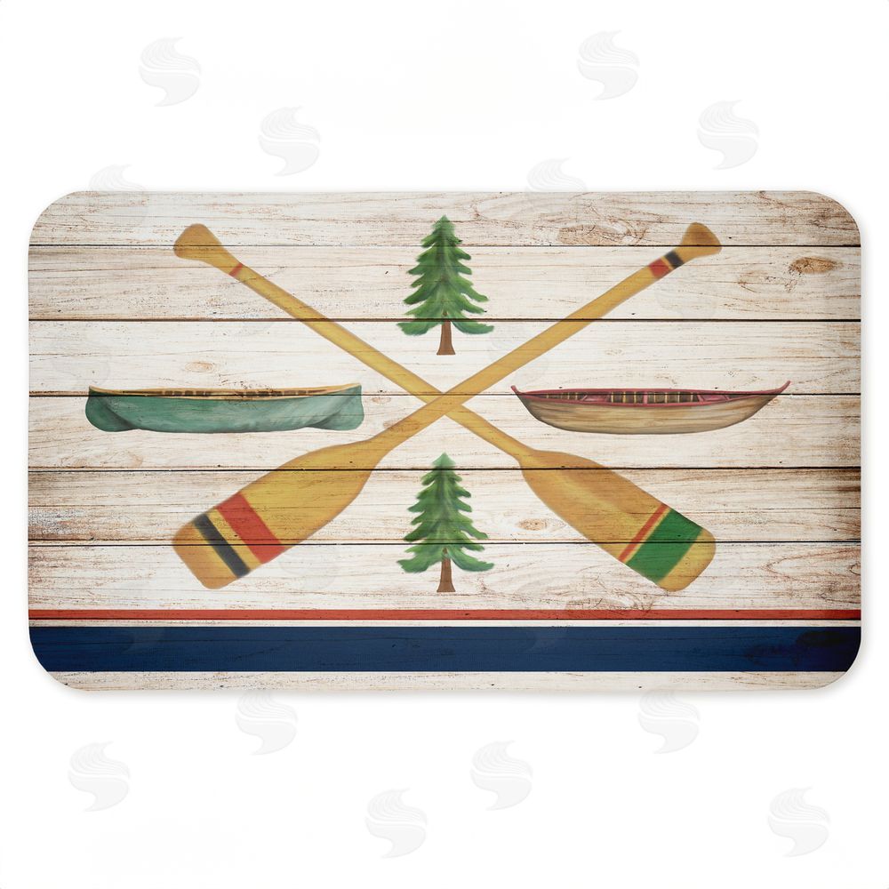 Kim Allen Exploring Rustic Canoe Paddles Kitchen Floor Mat