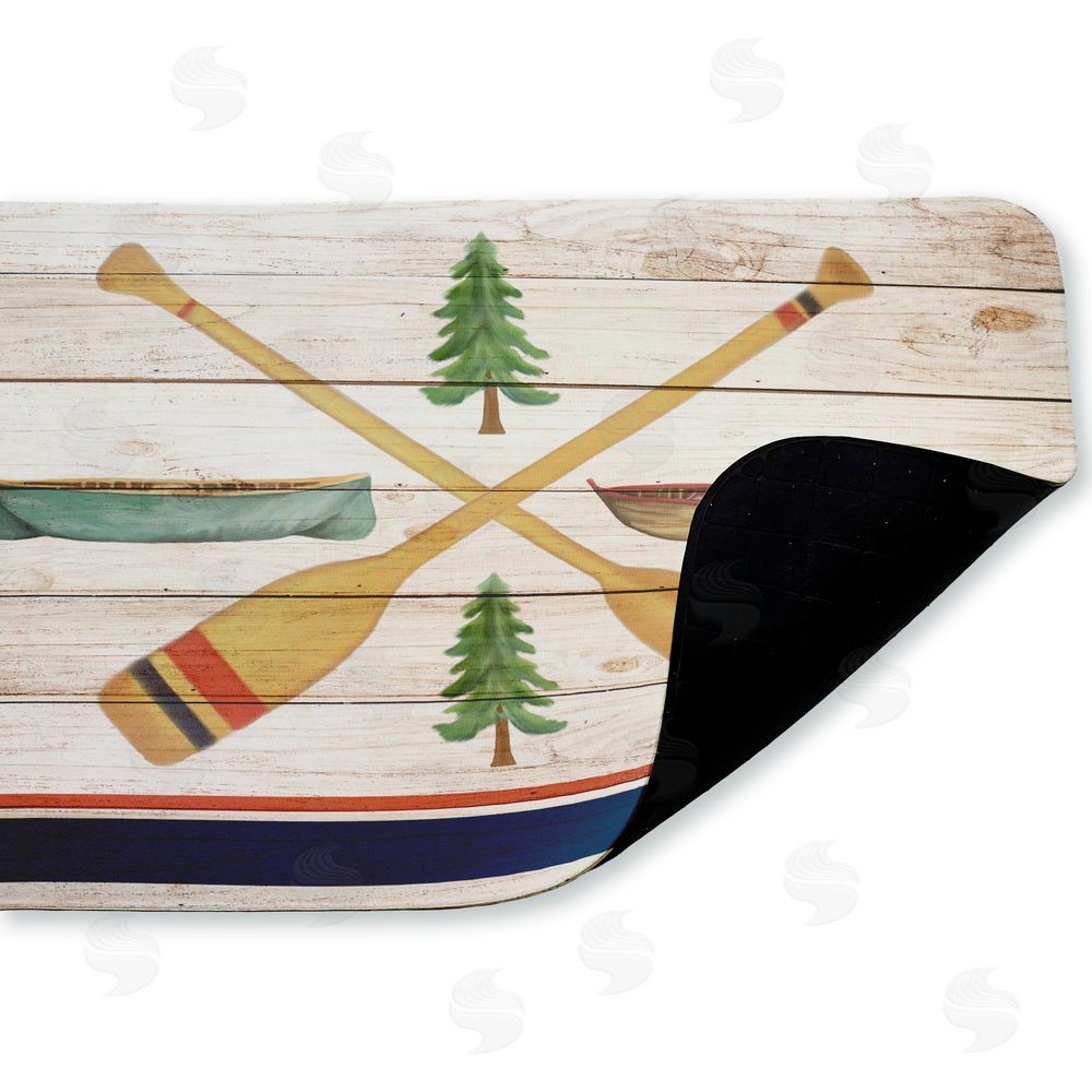 Kim Allen Exploring Rustic Canoe Paddles Kitchen Floor Mat