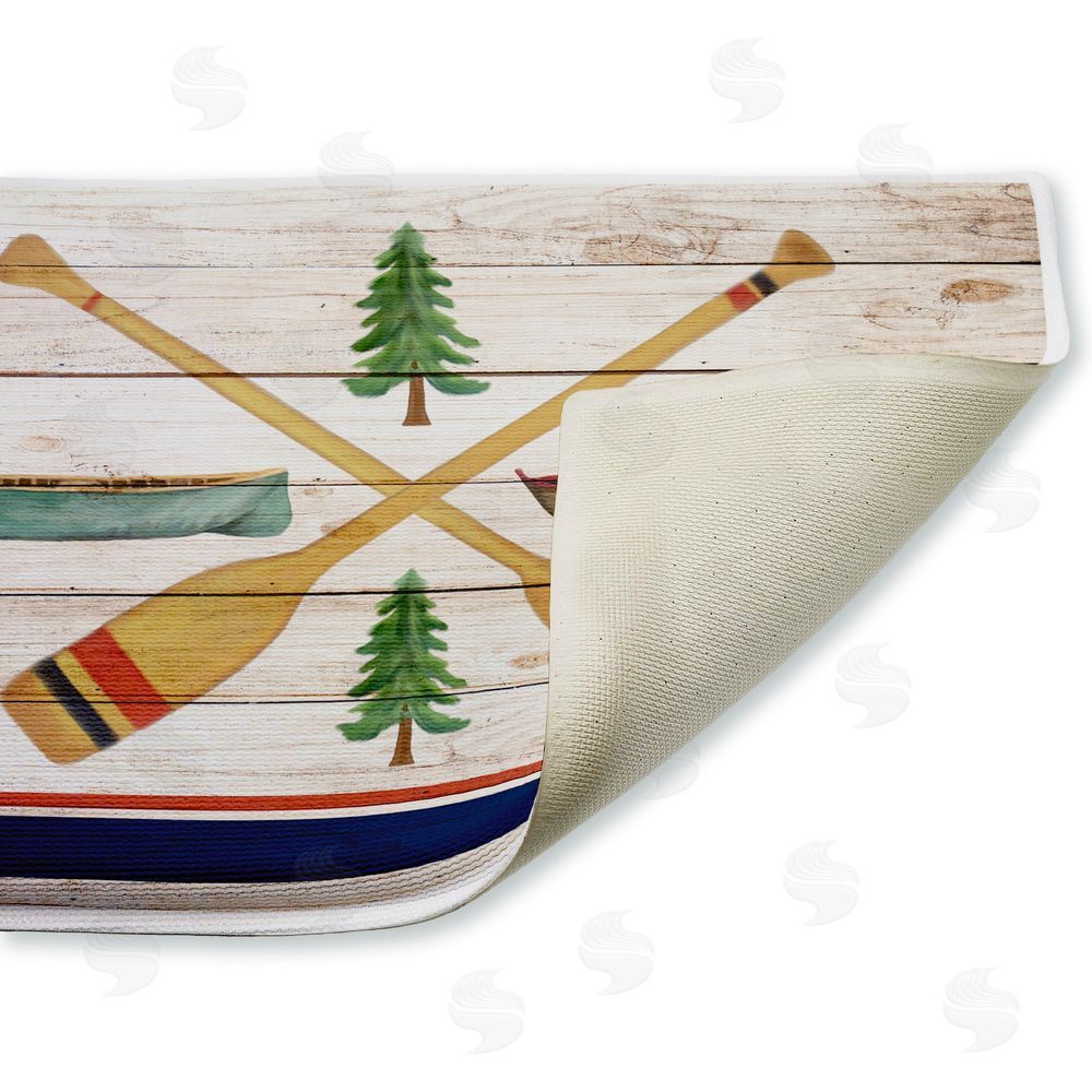 Kim Allen Exploring Rustic Canoe Paddles Plush Bathroom Floor Mat