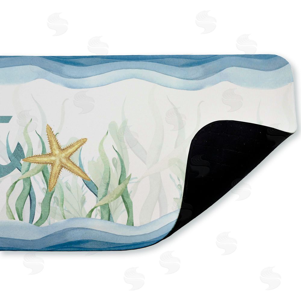 Kim Allen Bayside Sea Life & Waves Kitchen Floor Mat