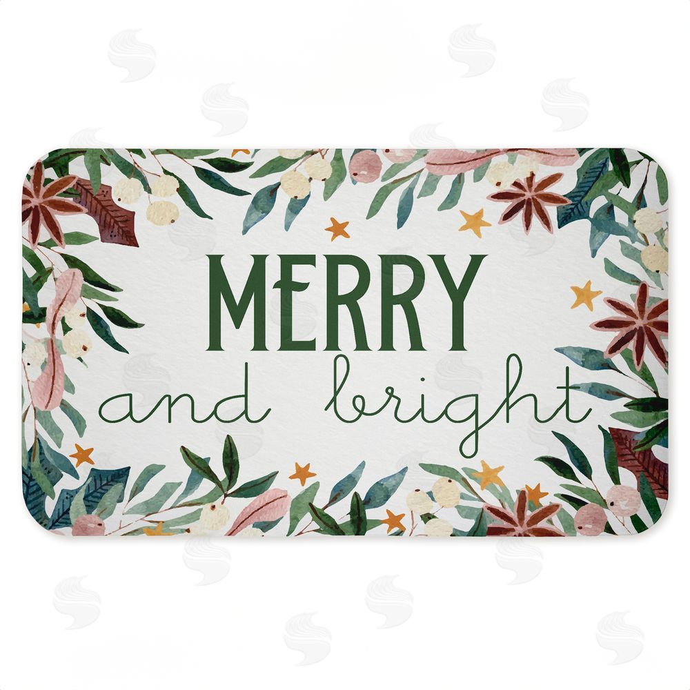 Kim Allen Merry And Bright Seasonal Florals Kitchen Floor Mat