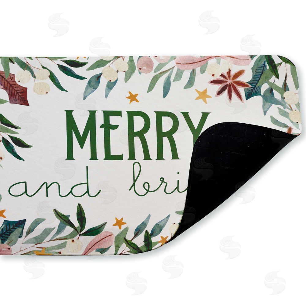 Kim Allen Merry And Bright Seasonal Florals Kitchen Floor Mat