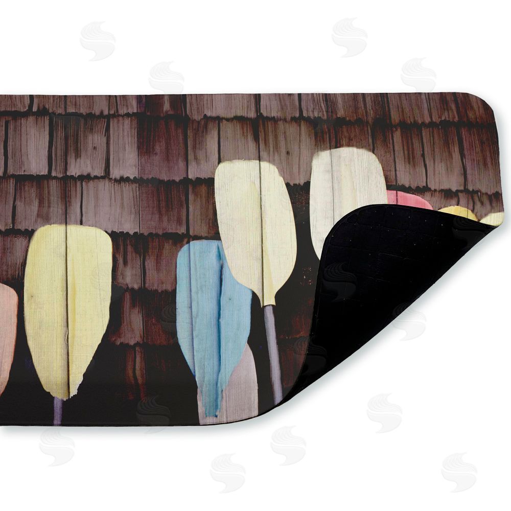 Kim Allen Colorful Lake Paddles Kitchen Floor Mat