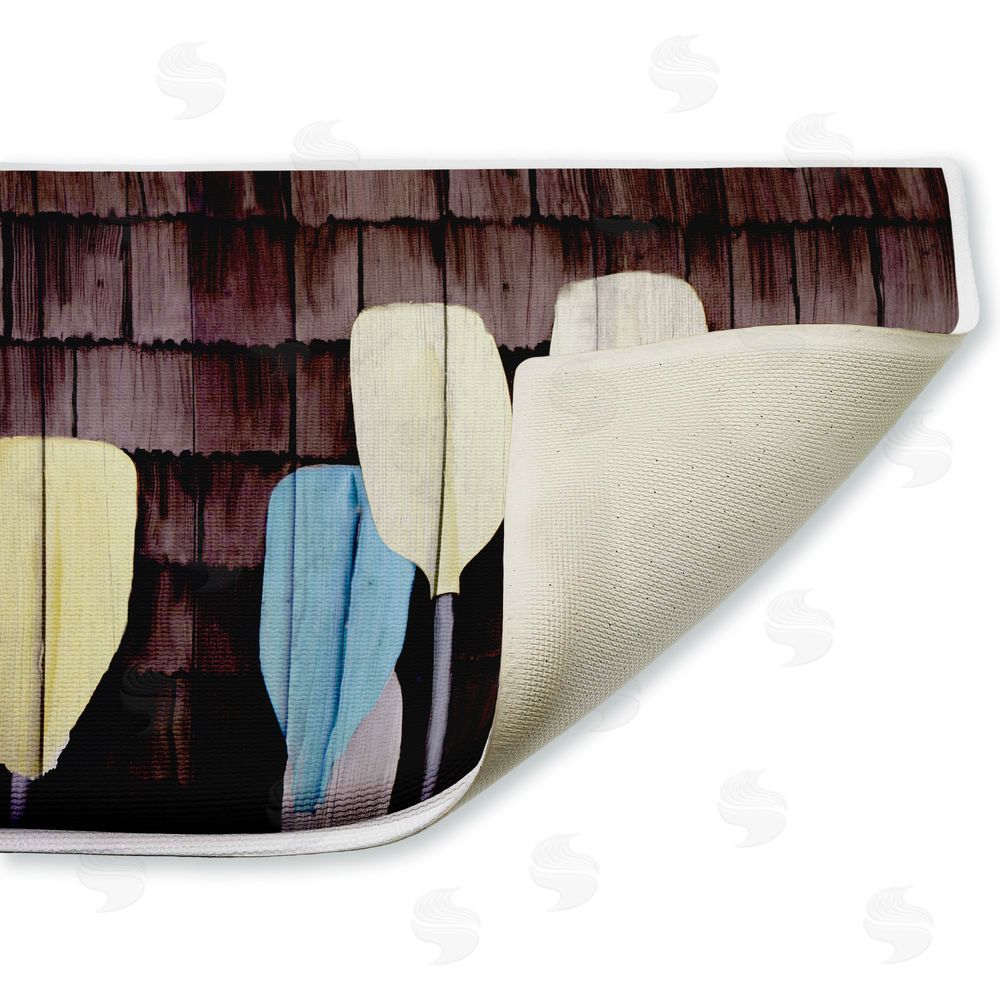 Kim Allen Colorful Lake Paddles Plush Bathroom Floor Mat