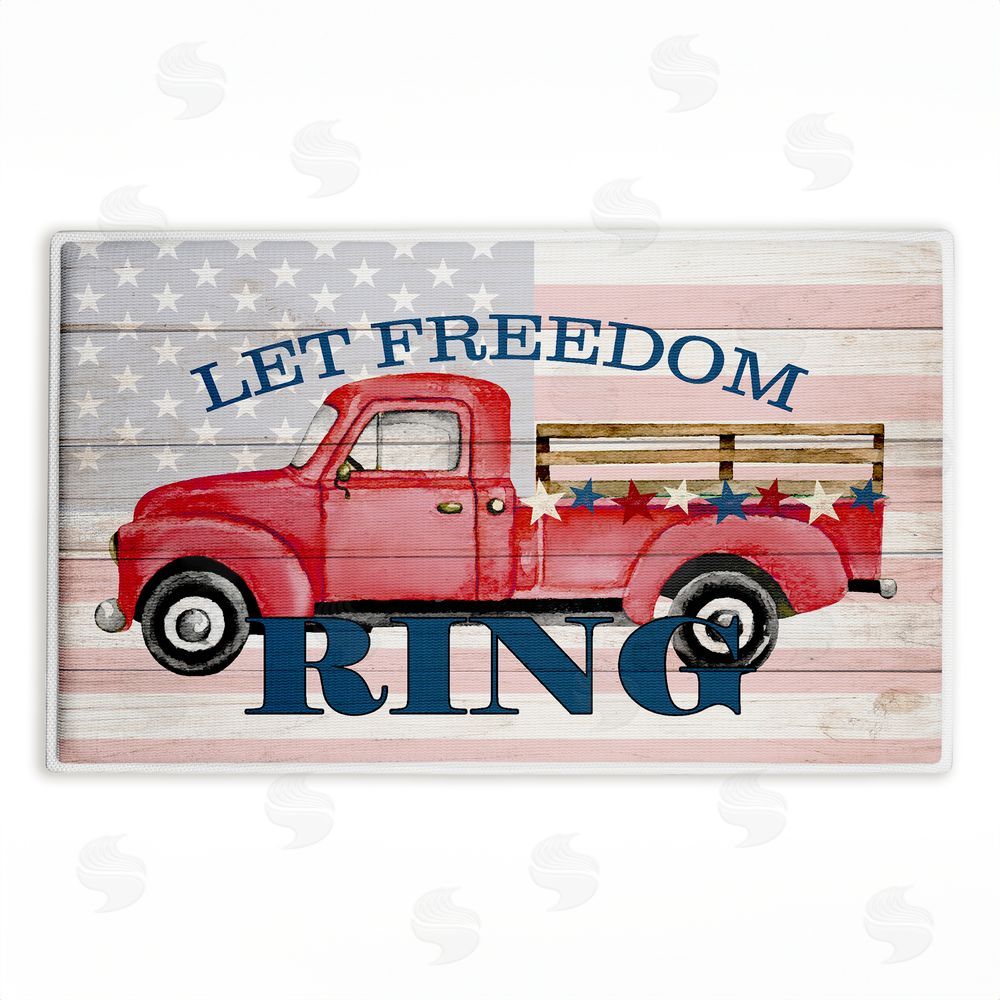 Kim Allen Let Freedom Ring Truck Plush Bathroom Floor Mat