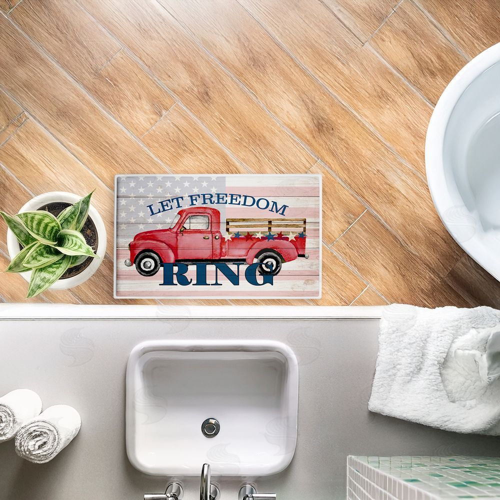Kim Allen Let Freedom Ring Truck Plush Bathroom Floor Mat
