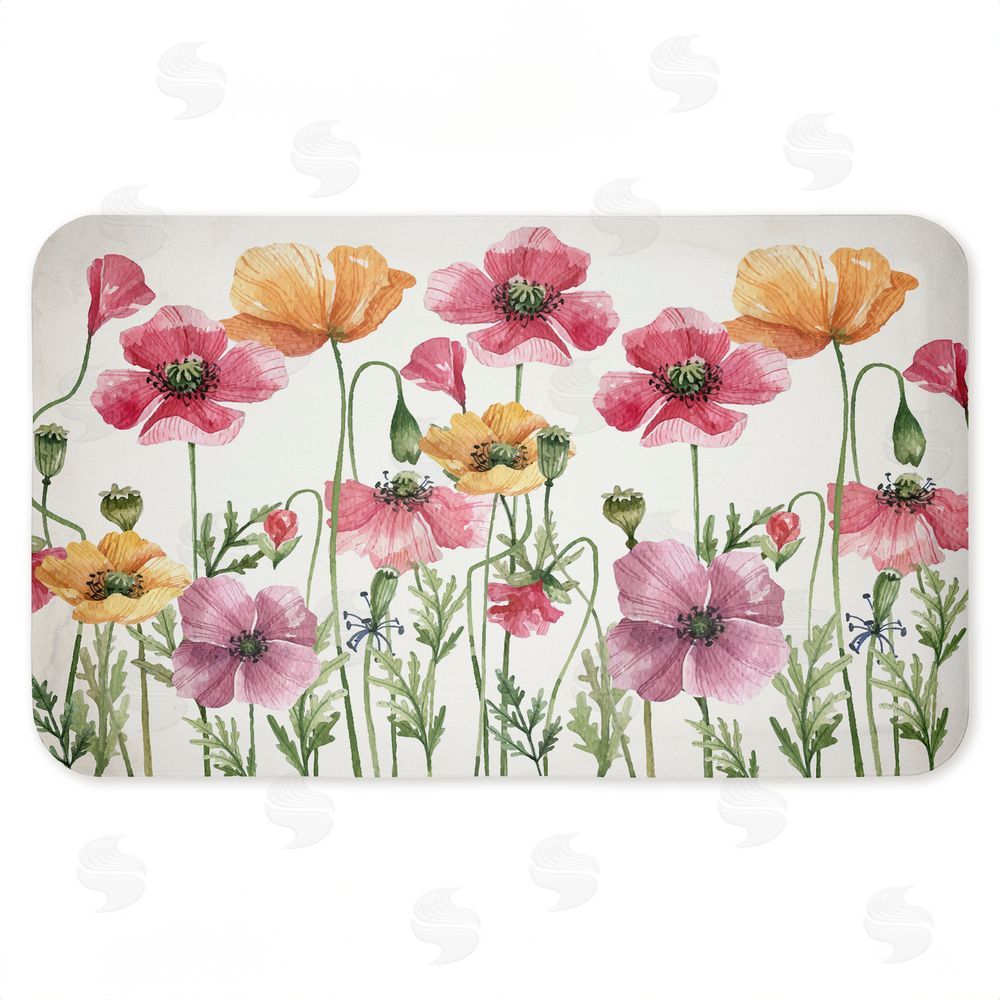 Kim Allen Poppy Place Flower Garden Kitchen Floor Mat