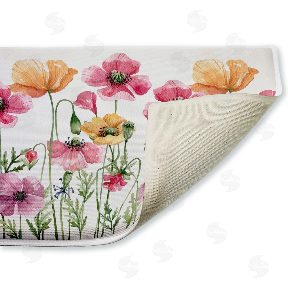 Kim Allen Poppy Place Flower Garden Plush Bathroom Floor Mat