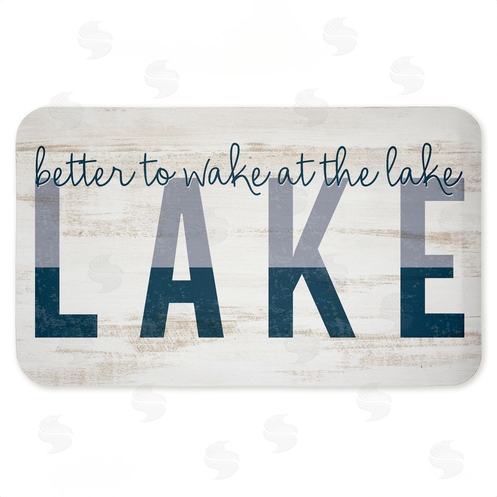 Kim Allen Better To Wake At Lake Kitchen Floor Mat