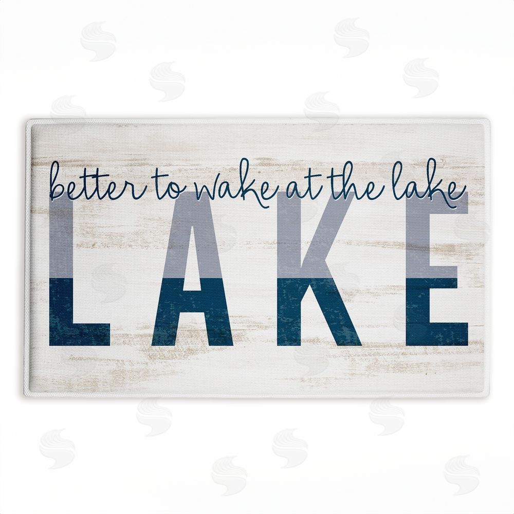 Kim Allen Better To Wake At Lake Plush Bathroom Floor Mat