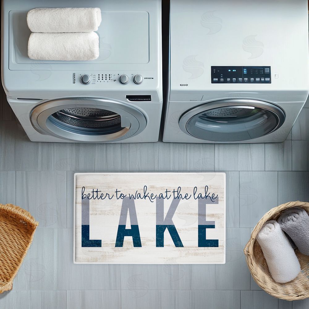 Kim Allen Better To Wake At Lake Plush Bathroom Floor Mat