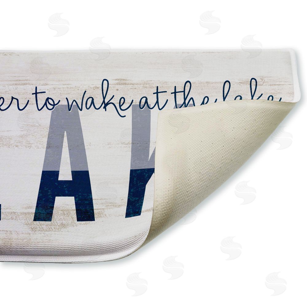 Kim Allen Better To Wake At Lake Plush Bathroom Floor Mat