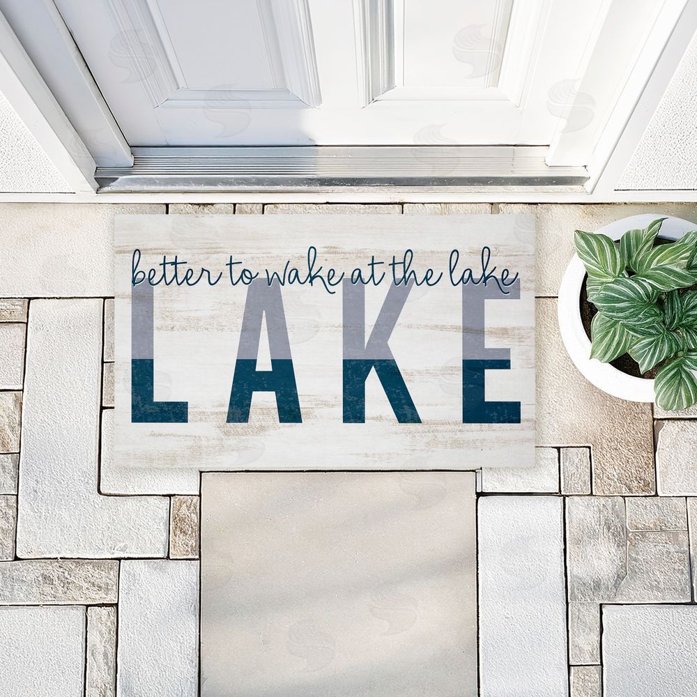 Kim Allen Better To Wake At Lake Unwoven Outdoor Door Mat