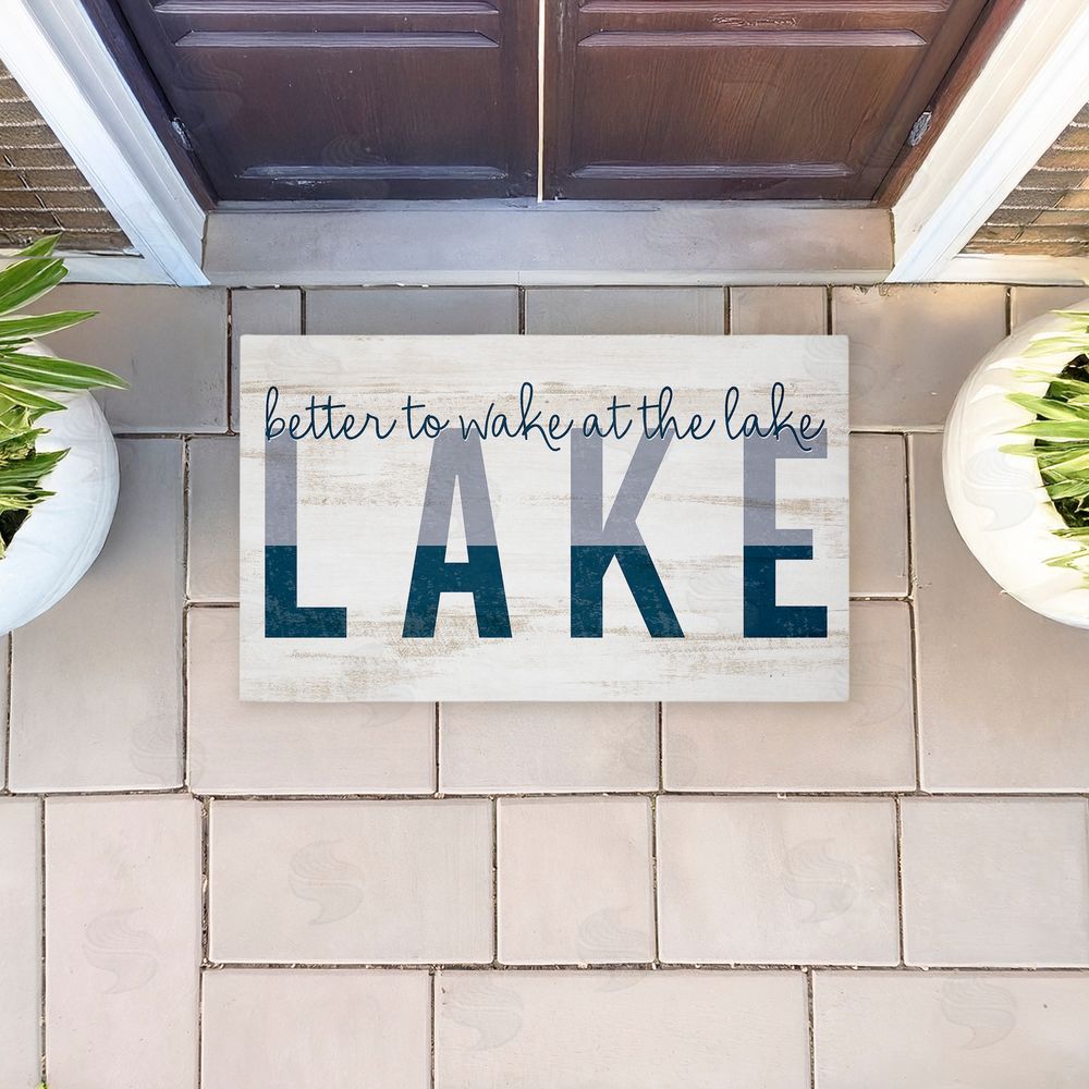 Kim Allen Better To Wake At Lake Unwoven Outdoor Door Mat
