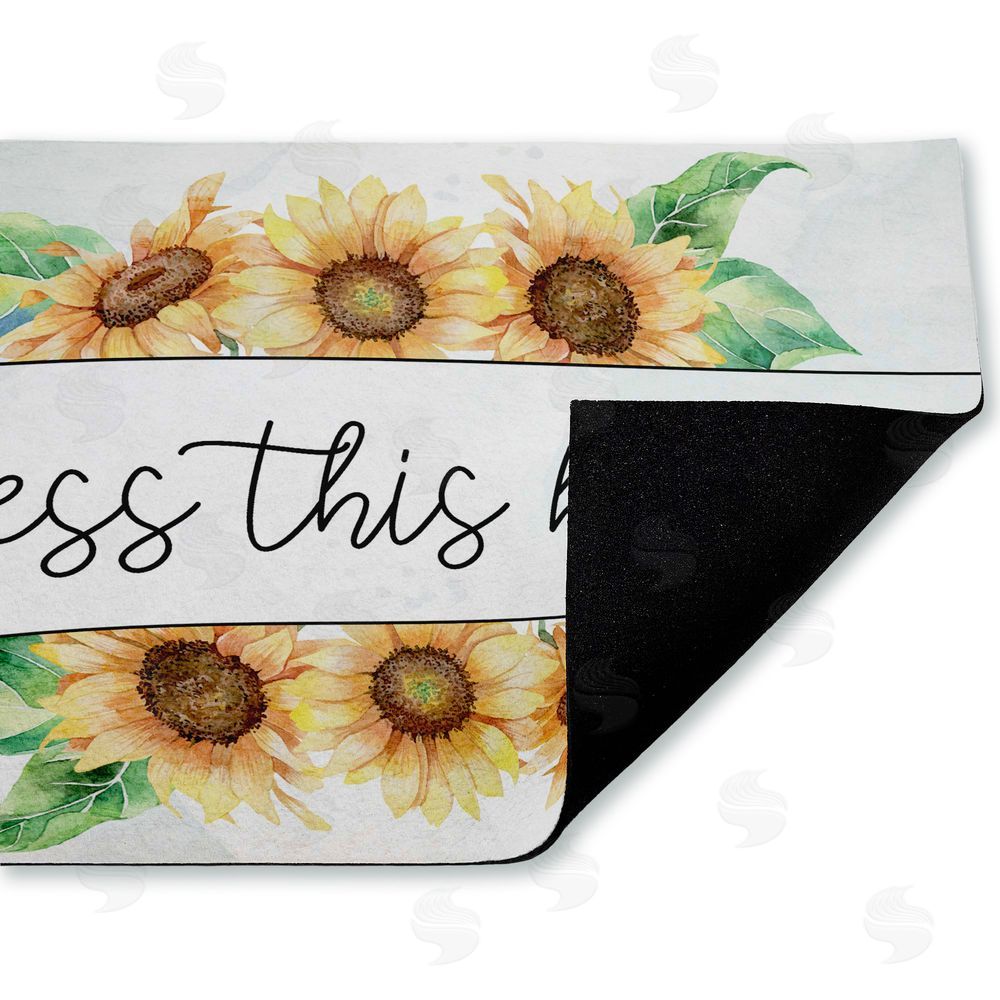 Kim Allen Bless This Home Sunflowers Unwoven Outdoor Door Mat
