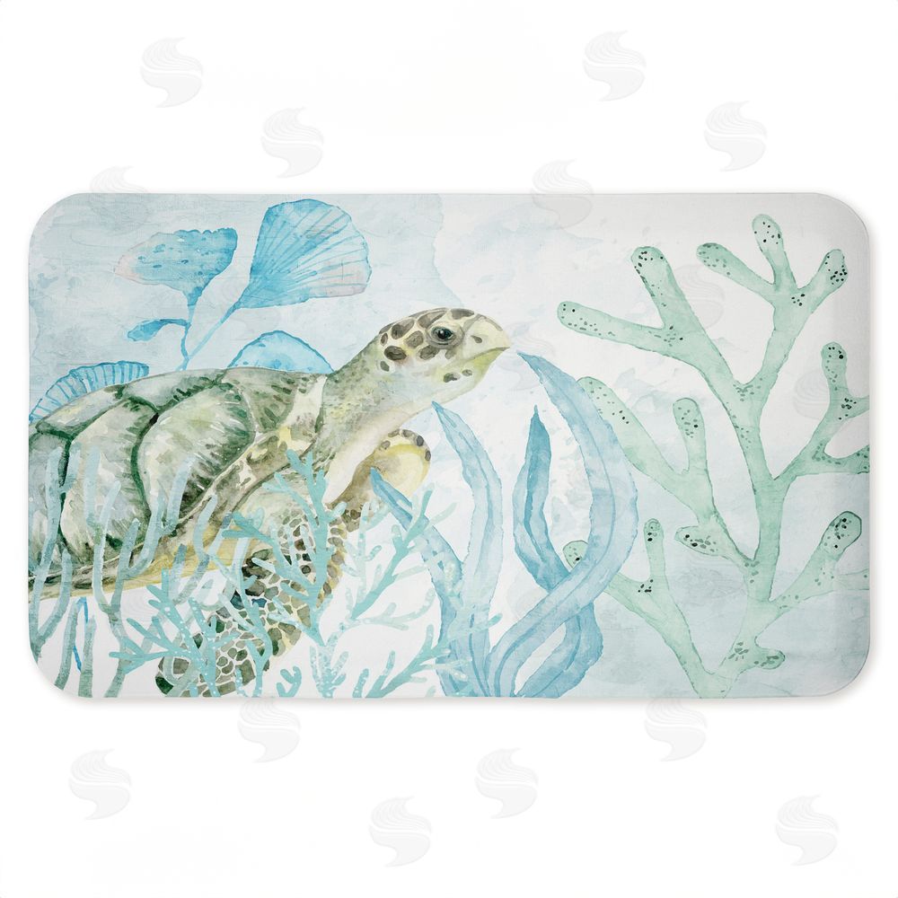 Kim Allen Turtle In The Sea Kitchen Floor Mat
