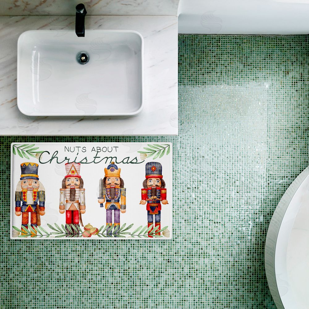 Kim Allen Nuts About Christmas  Plush Bathroom Floor Mat