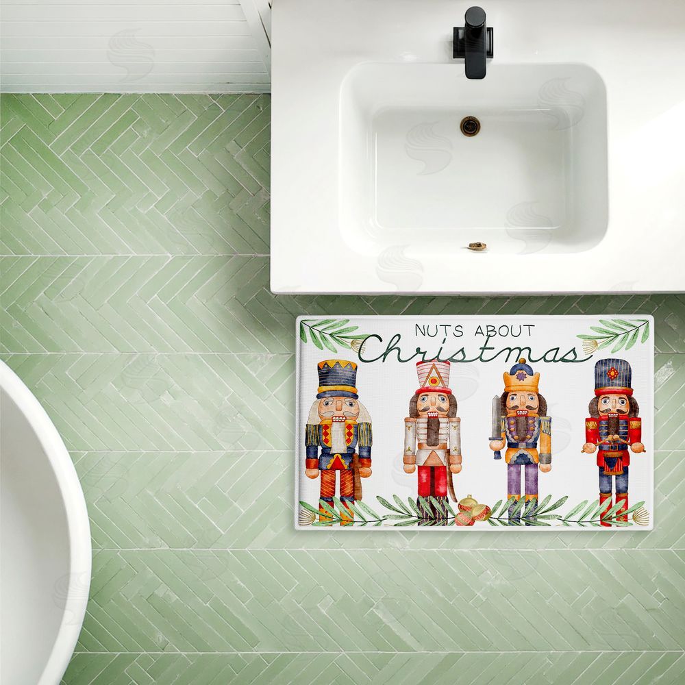 Kim Allen Nuts About Christmas  Plush Bathroom Floor Mat