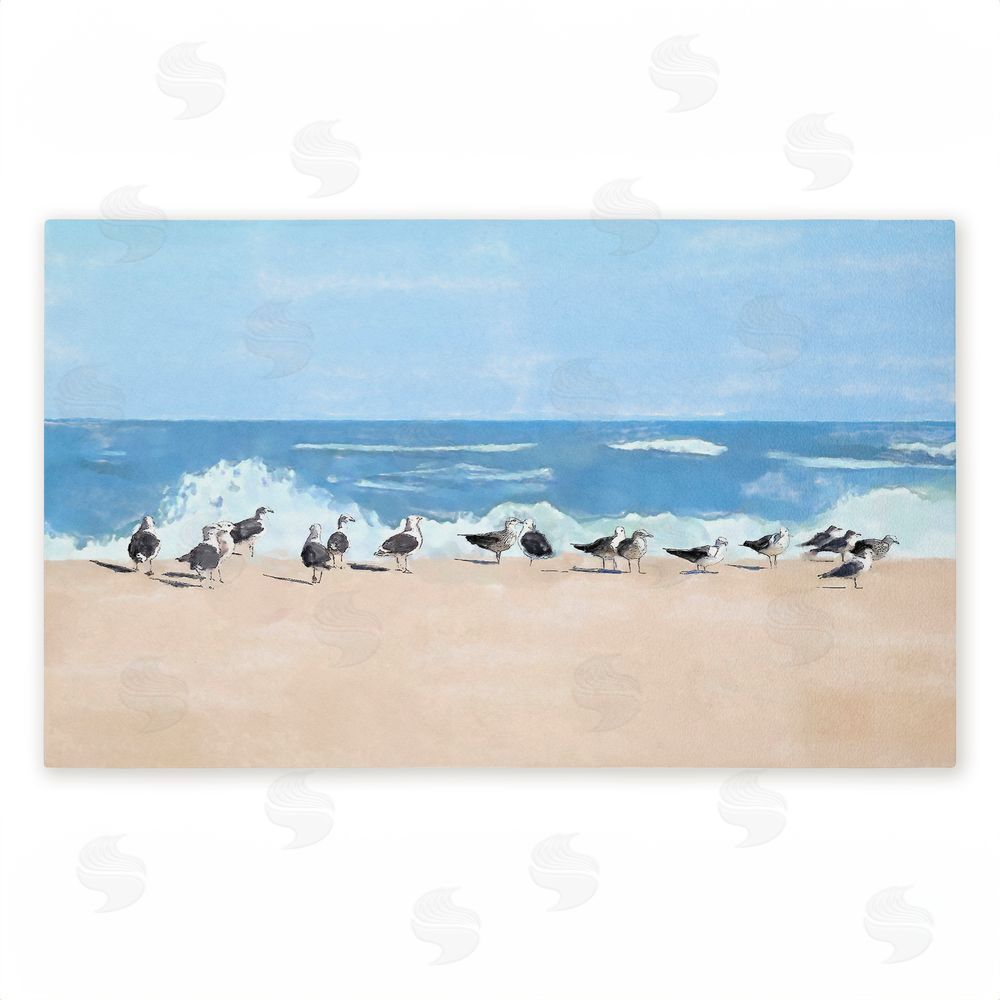 Jeff Pica Sunny Beach Day Birds Unwoven Outdoor Door Mat
