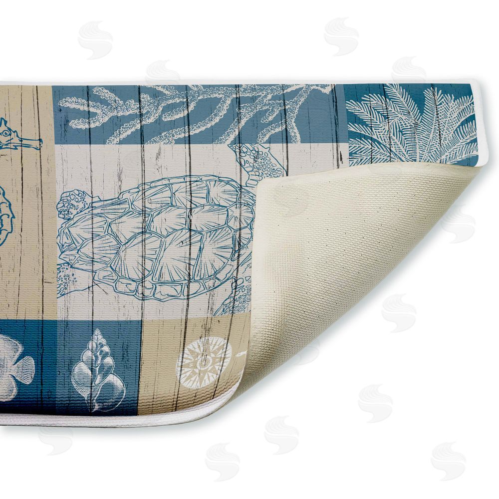 Kim Allen Let's Sail Nautical Creatures Plush Bathroom Floor Mat