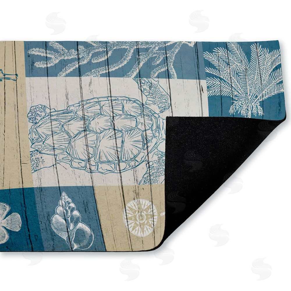 Kim Allen Let's Sail Nautical Creatures Unwoven Outdoor Door Mat