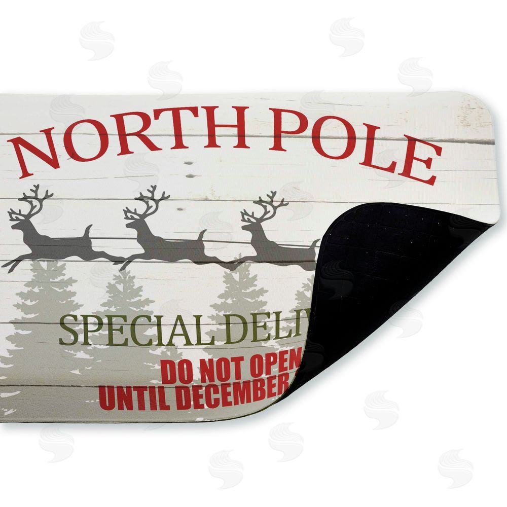 Kim Allen Special Delivery Holiday Sleigh Kitchen Floor Mat