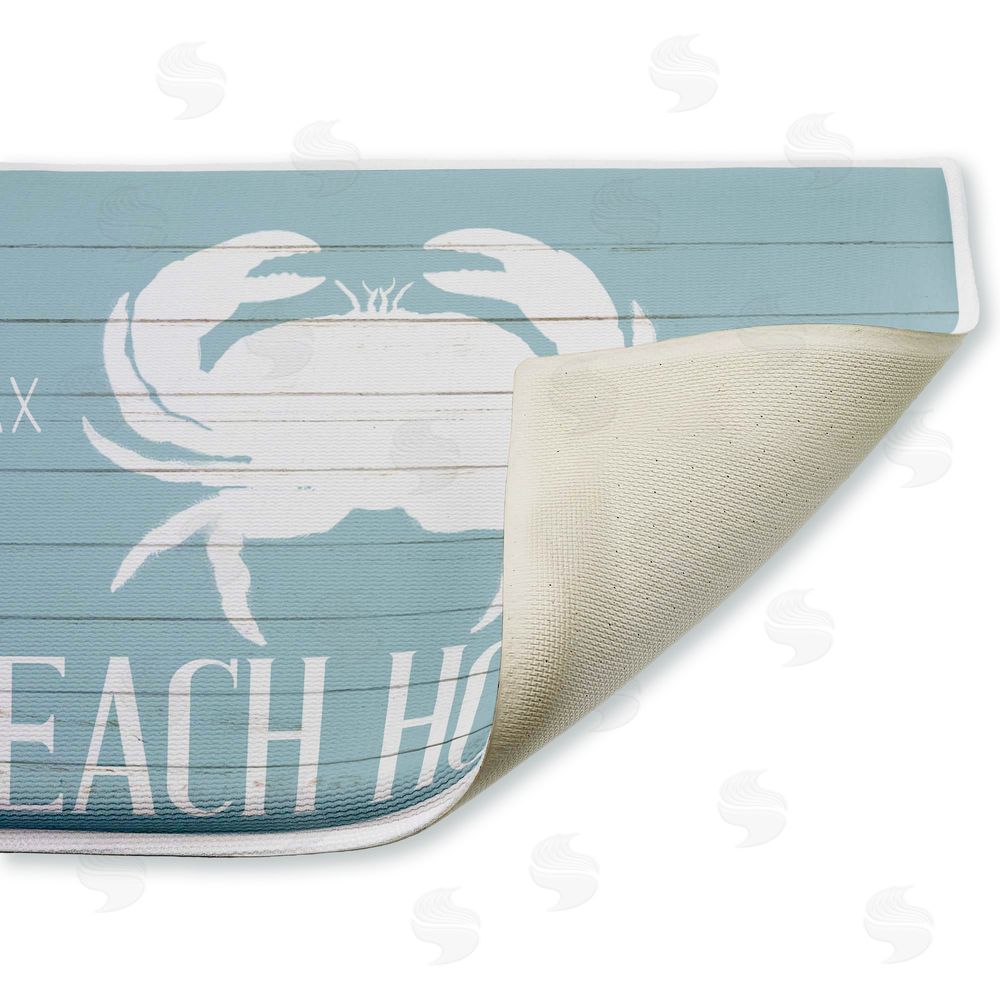 Kim Allen Beach House Entry Crab Plush Bathroom Floor Mat