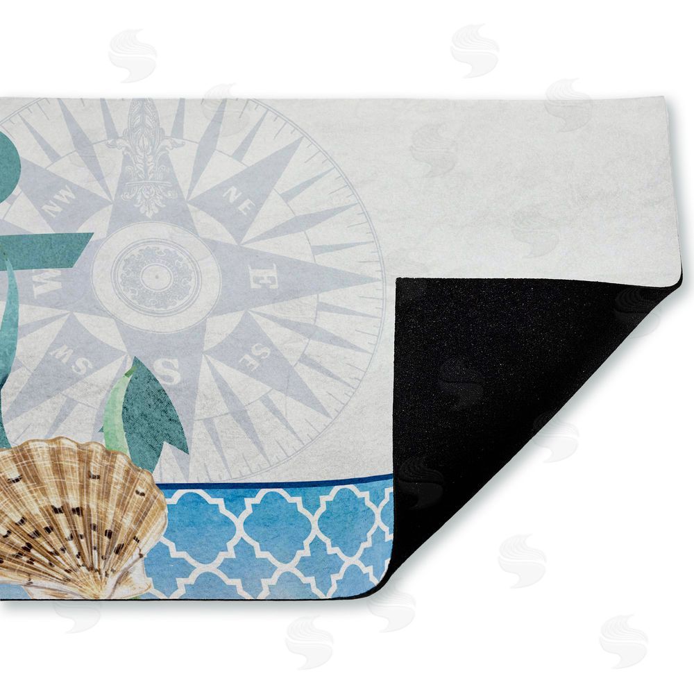 Kim Allen Bayside Anchor & Compass Unwoven Outdoor Door Mat