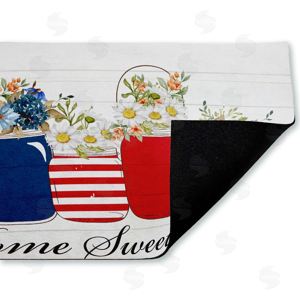 Kim Allen Patriotic Flower Jars Unwoven Outdoor Door Mat
