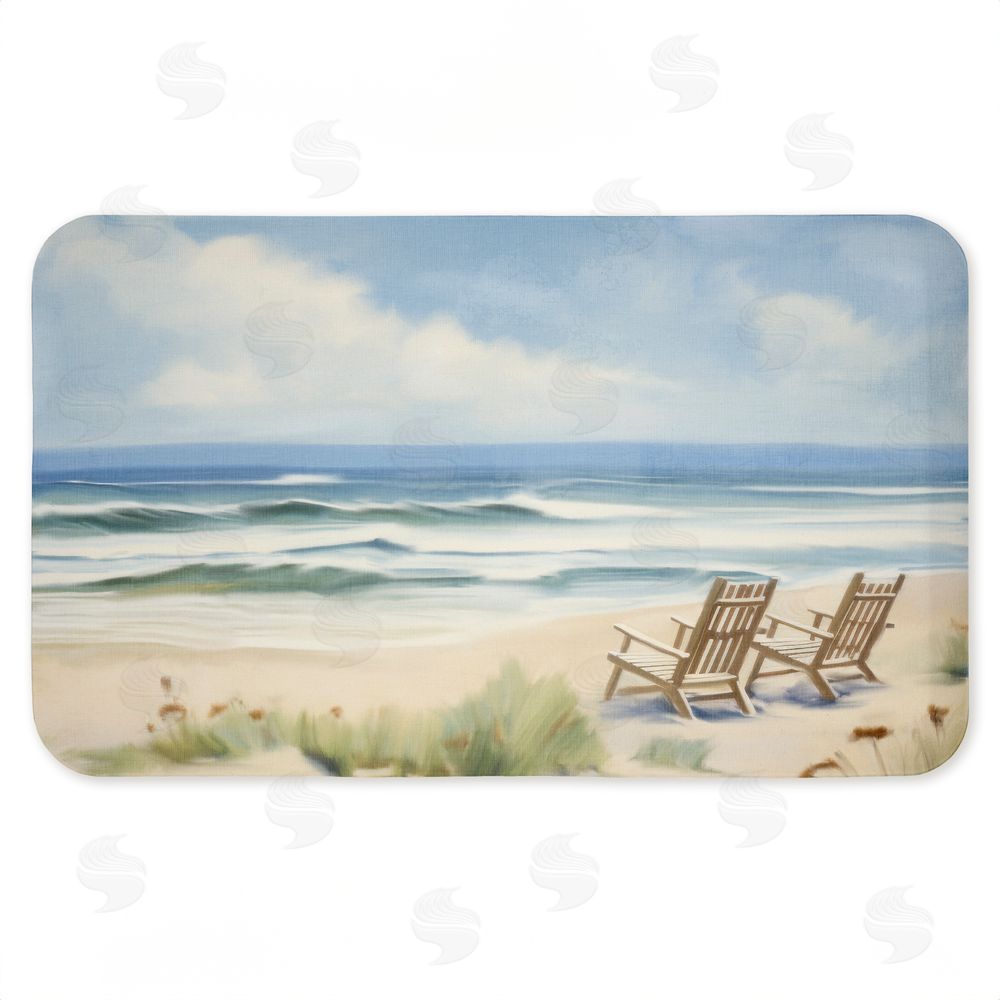 Kim Allen Chair View on Serene Beach Kitchen Floor Mat