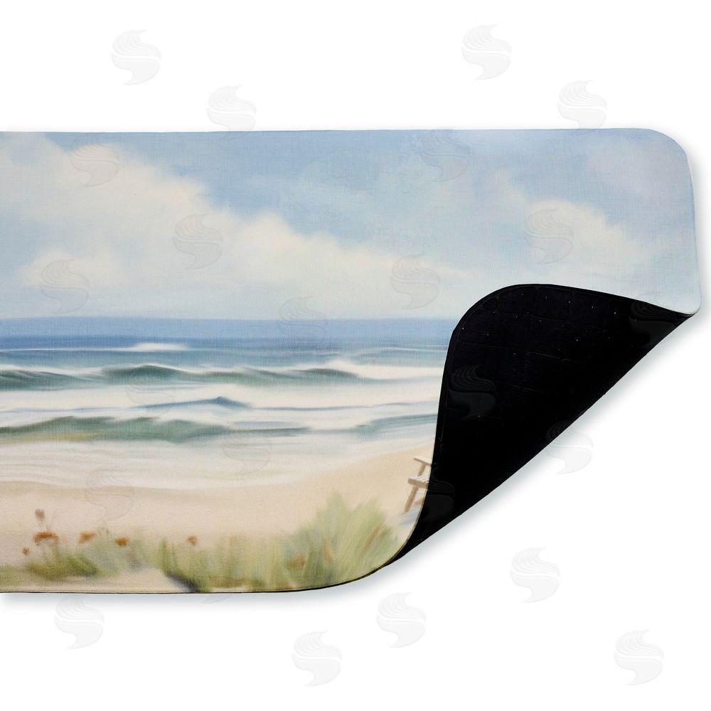Kim Allen Chair View on Serene Beach Kitchen Floor Mat