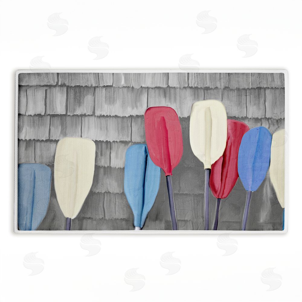 Kim Allen USA Boat Paddles Plush Bathroom Floor Mat