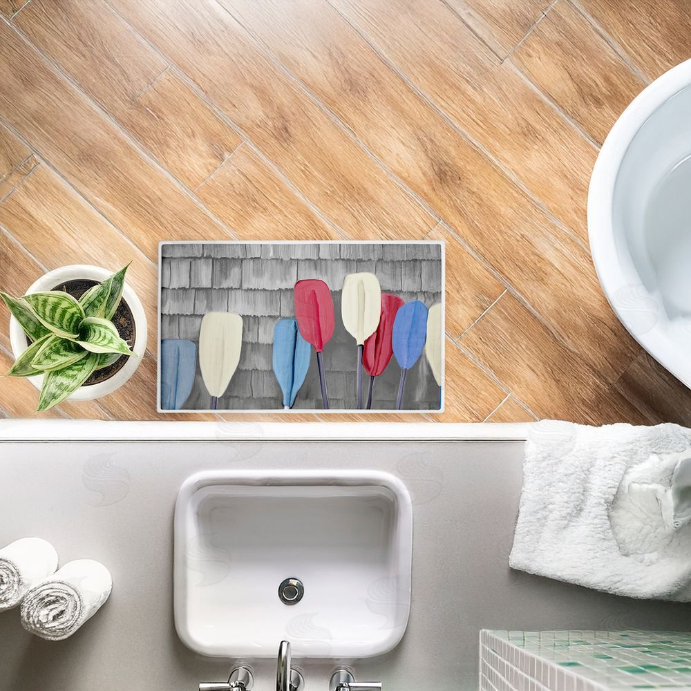 Kim Allen USA Boat Paddles Plush Bathroom Floor Mat