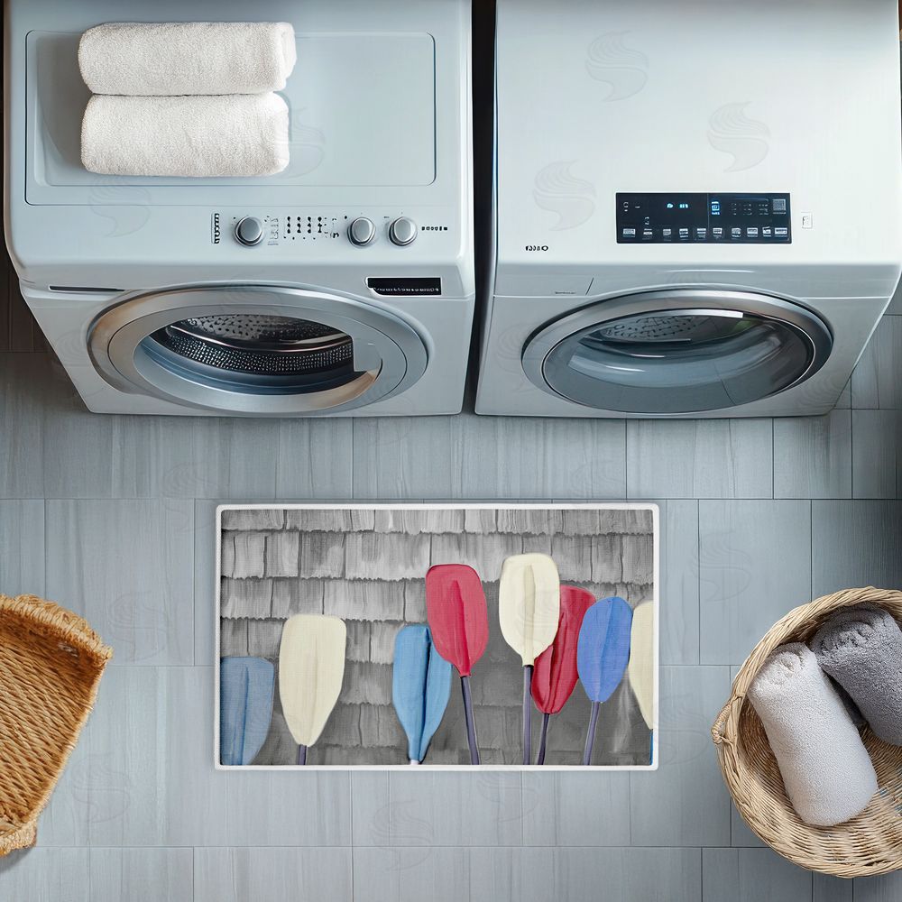Kim Allen USA Boat Paddles Plush Bathroom Floor Mat