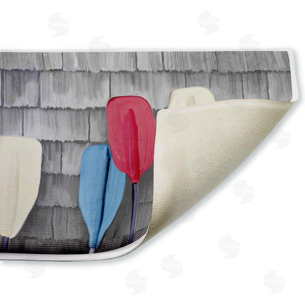 Kim Allen USA Boat Paddles Plush Bathroom Floor Mat