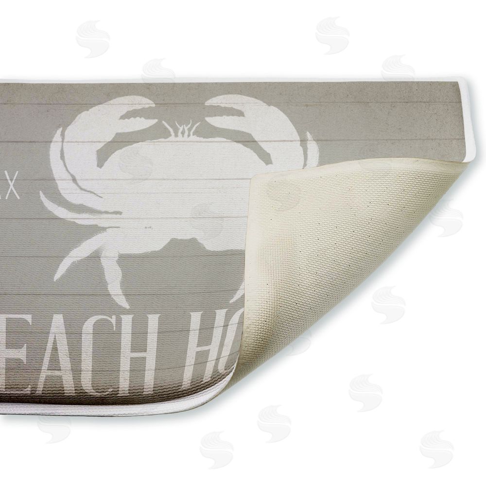 Kim Allen Relax Unwind Beach House Crab Plush Bathroom Floor Mat