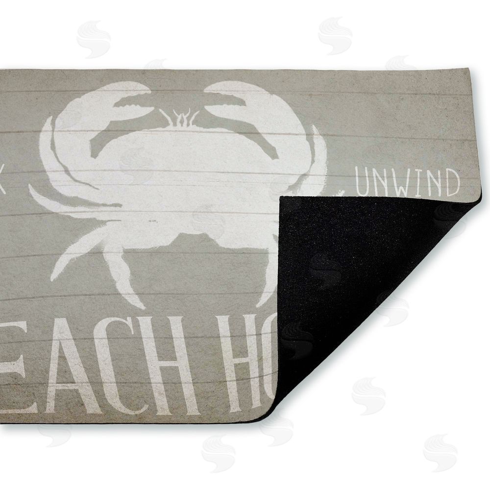 Kim Allen Relax Unwind Beach House Crab Unwoven Outdoor Door Mat