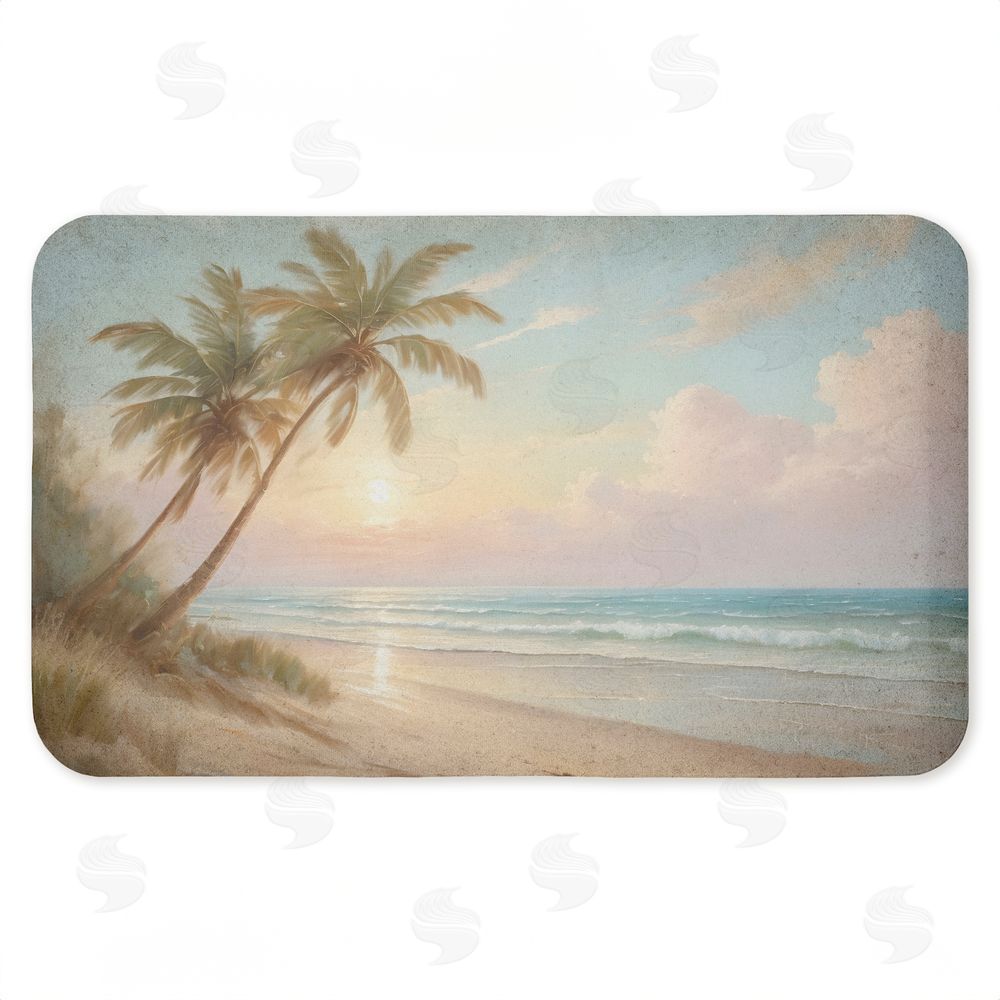 Kim Allen Sunset View Beach Palms Kitchen Floor Mat