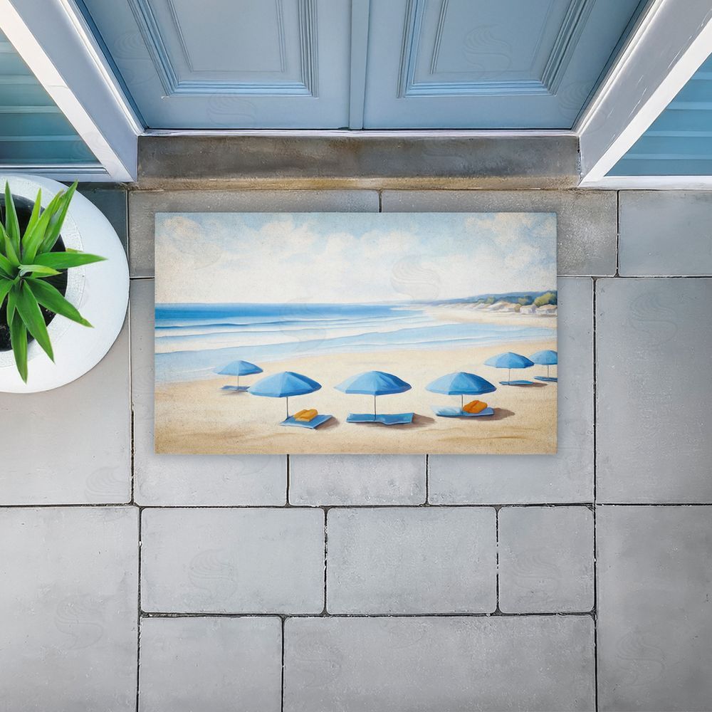Kim Allen Summer Umbrella Beach Day Unwoven Outdoor Door Mat
