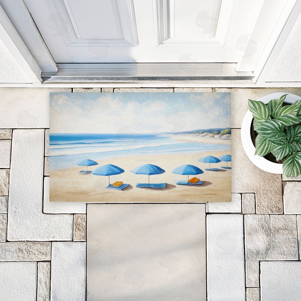 Kim Allen Summer Umbrella Beach Day Unwoven Outdoor Door Mat