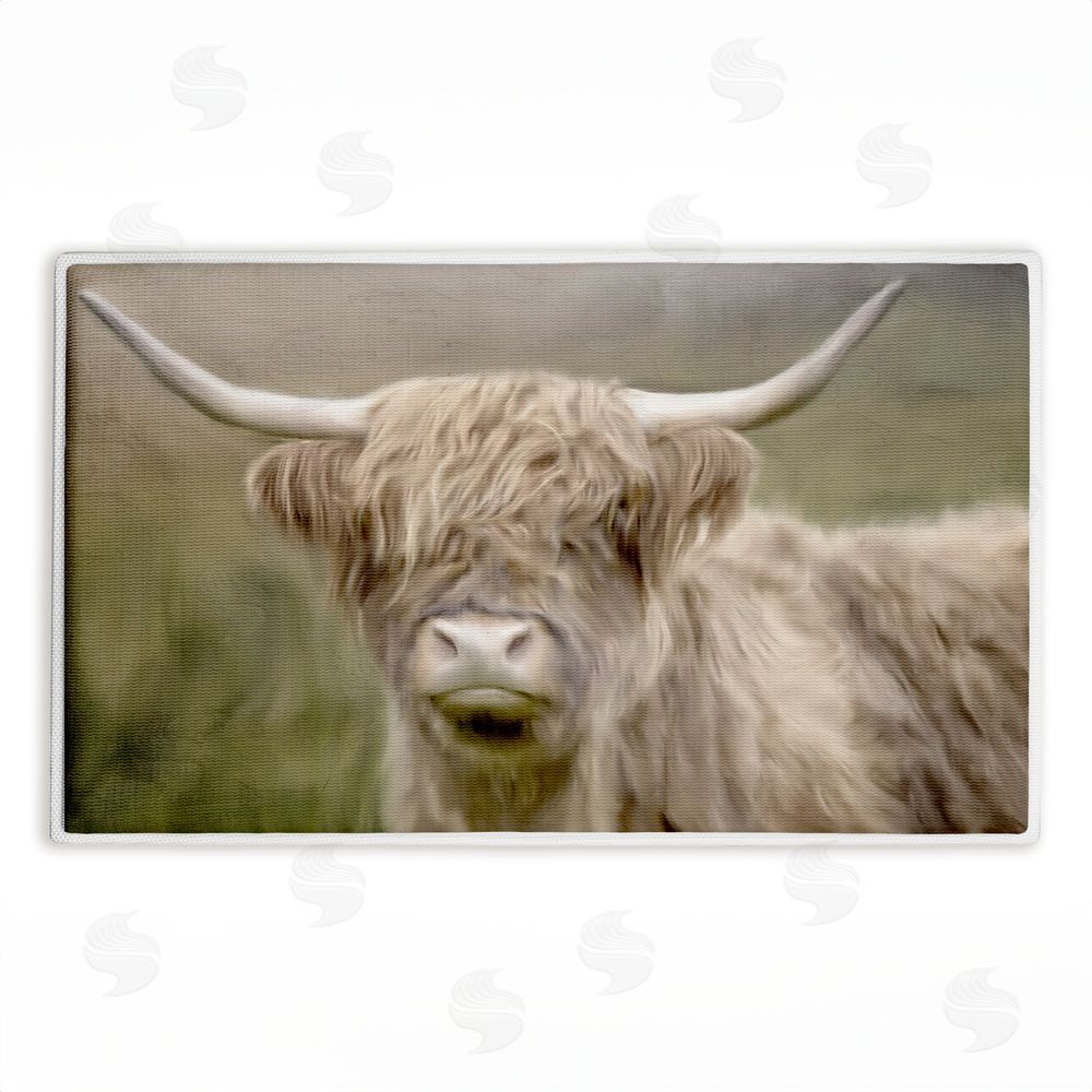Kim Allen Highland Cattle Dreams Plush Bathroom Floor Mat